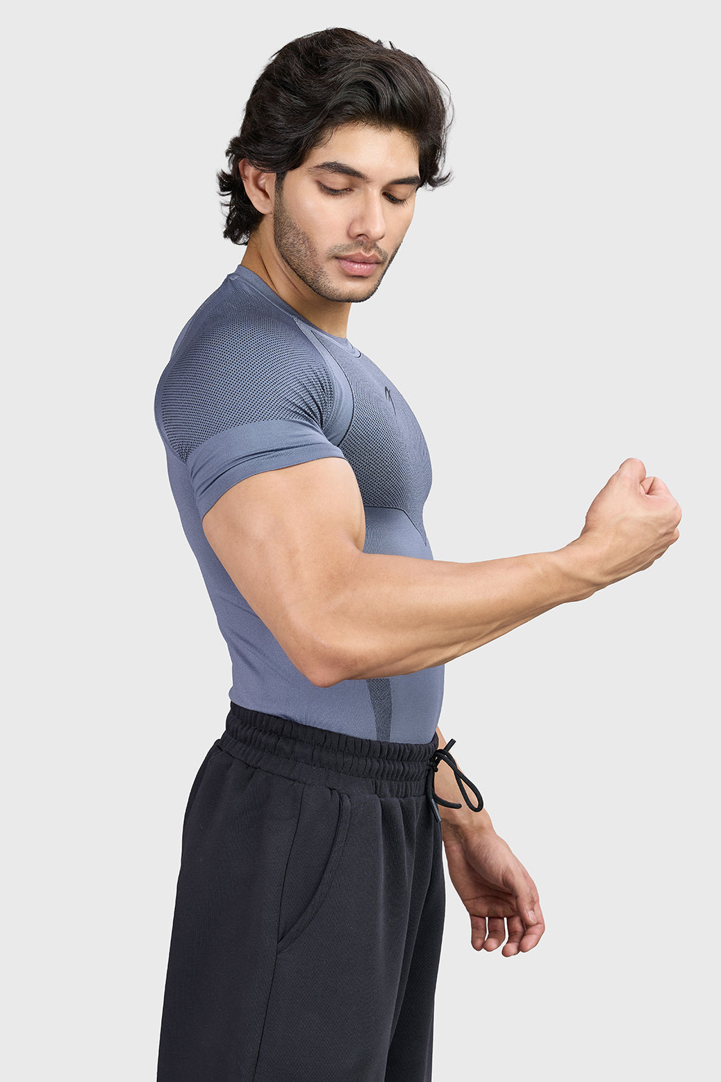 Alpha Seamless T-shirt Light Grey/Black