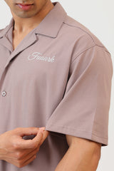 Ashline Oversized Shirt Pastel Brown