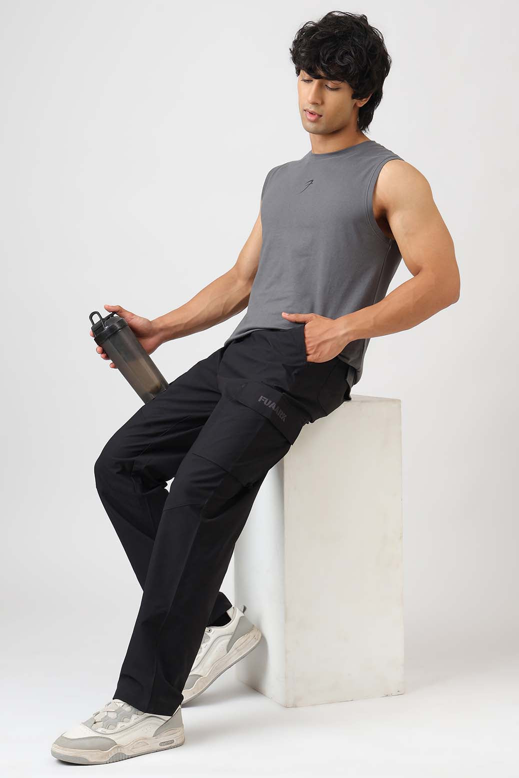 Built Strong Muscle Tank Grey