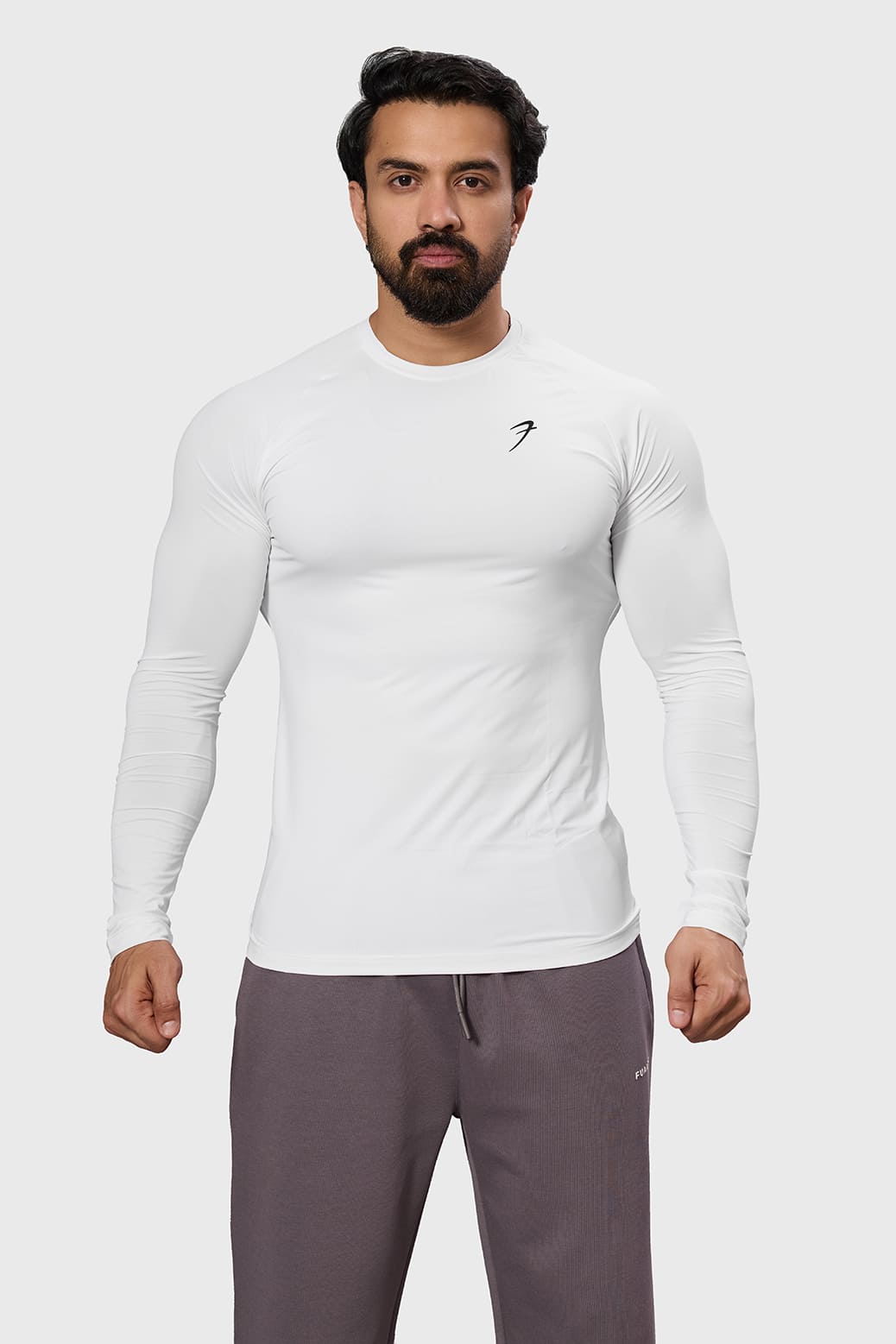 Bare Nylon Fullsleeves T-shirt White