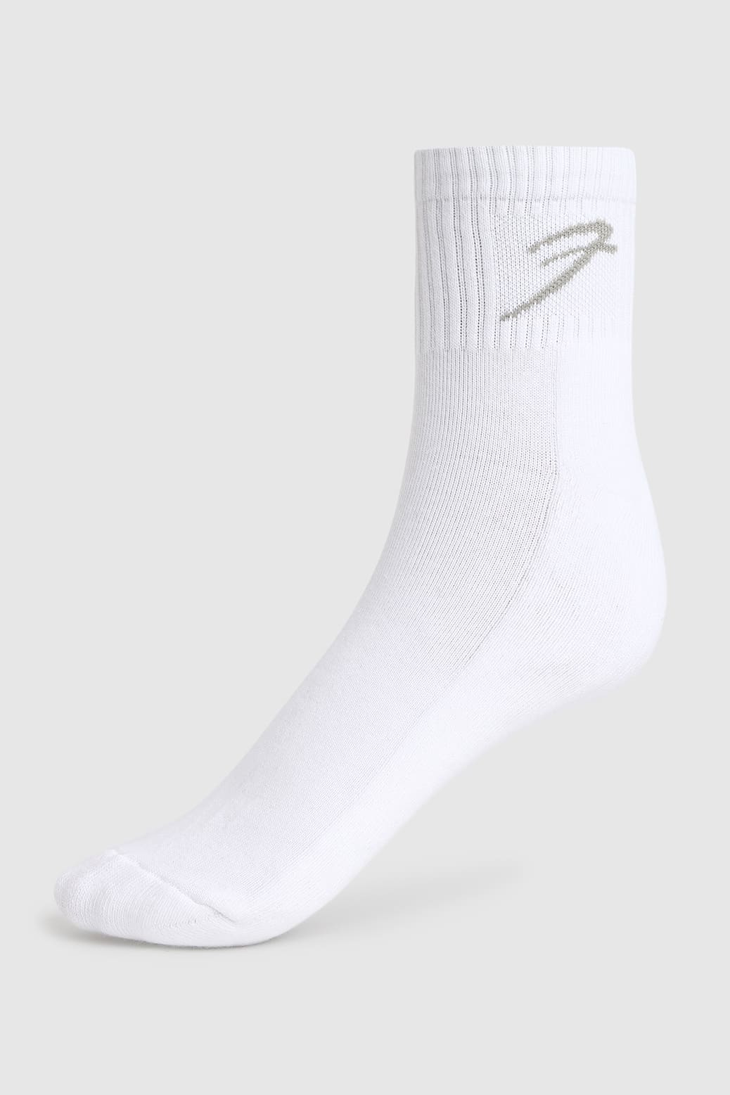 Classic Quarter Socks White/Grey