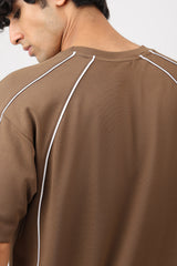 Contour Oversized T-shirt Brown