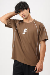 Contour Oversized T-shirt Brown