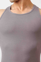 Essential Ribbed Tank Grey