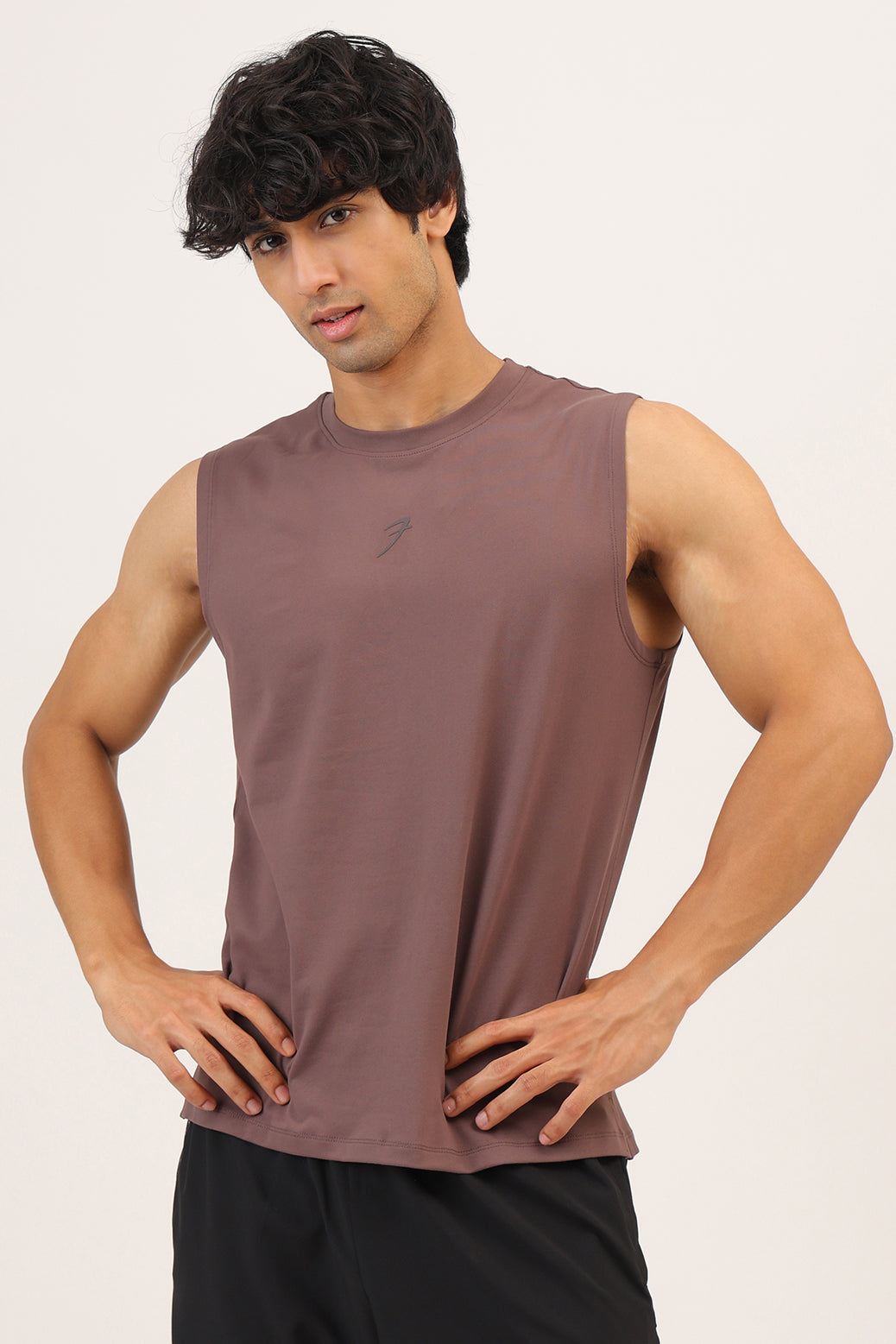 Essential Soft Muscle Tank Brown