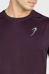 Laser Cut Running T-shirt Raisin
