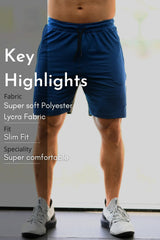 Box Shorts Blue with Black