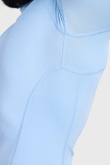 High Neck Compression T-shirt Glacial Blue