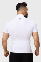 High Neck Compression T-shirt White