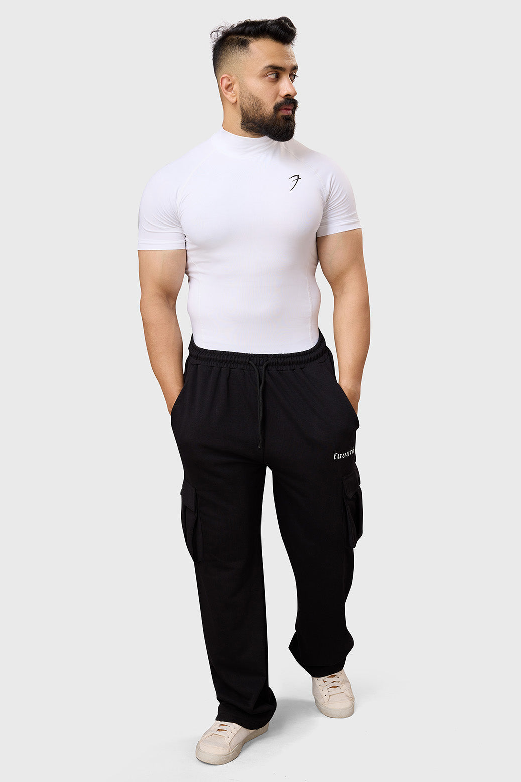 High Neck Compression T-shirt White