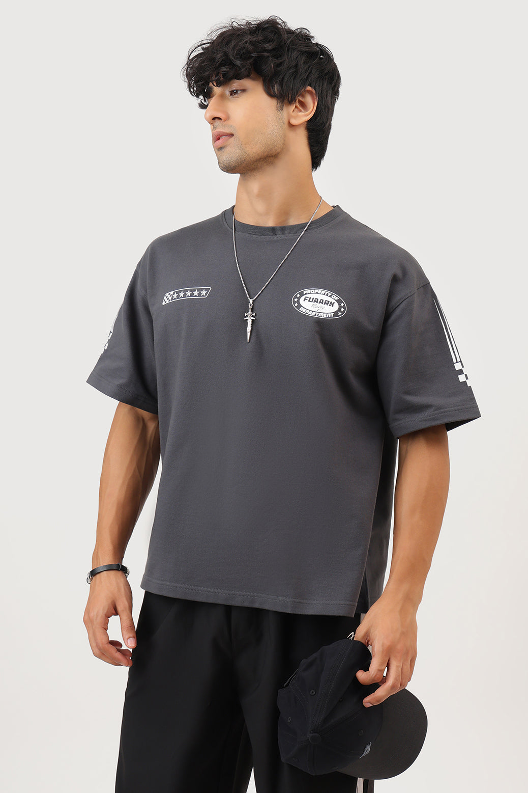 Fuaark Racing Club Oversized T-shirt Dark Grey