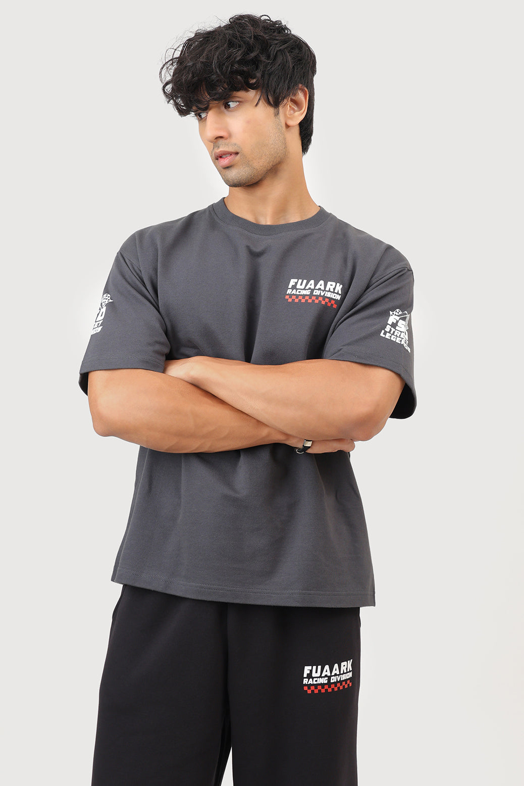 Fuaark Racing Division Oversized T-shirt Dark Grey