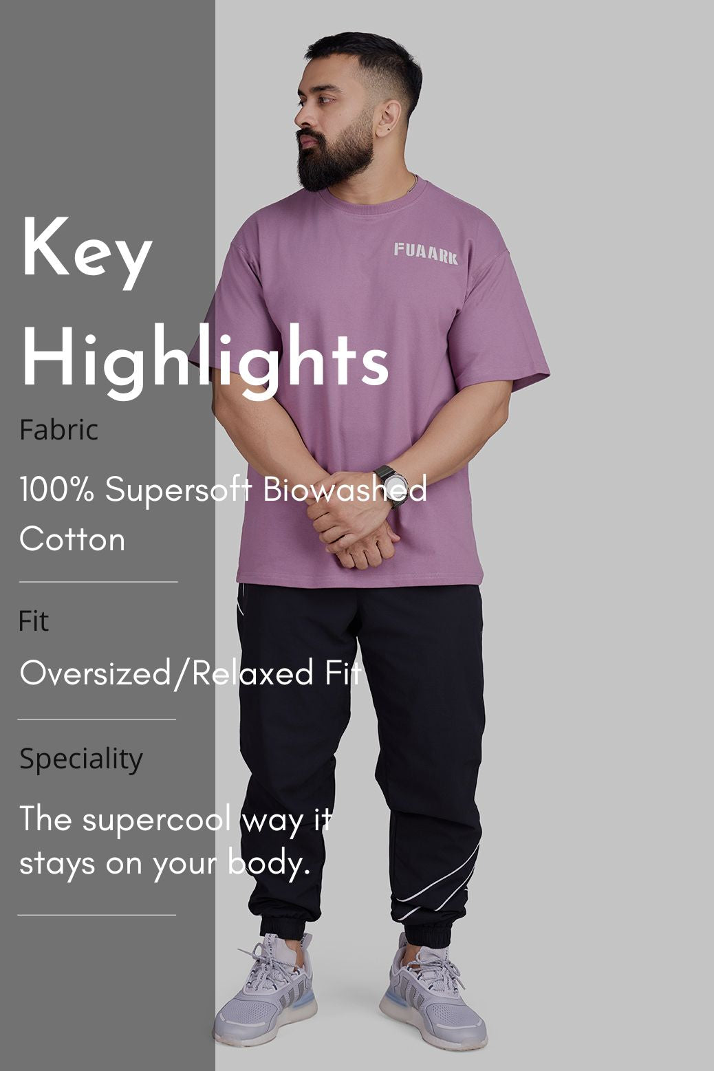 Rage Oversized T-shirts Dusk Purple