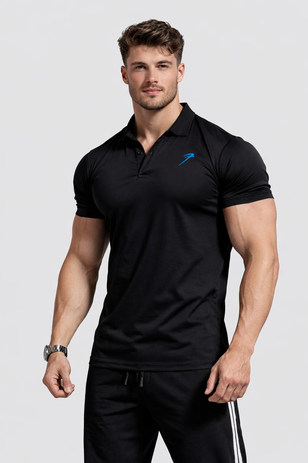 Obsidian Polo T-shirt Black