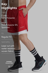 2 in 1 Laser Shorts Red