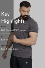 Mark Polo T-shirt Dark Grey
