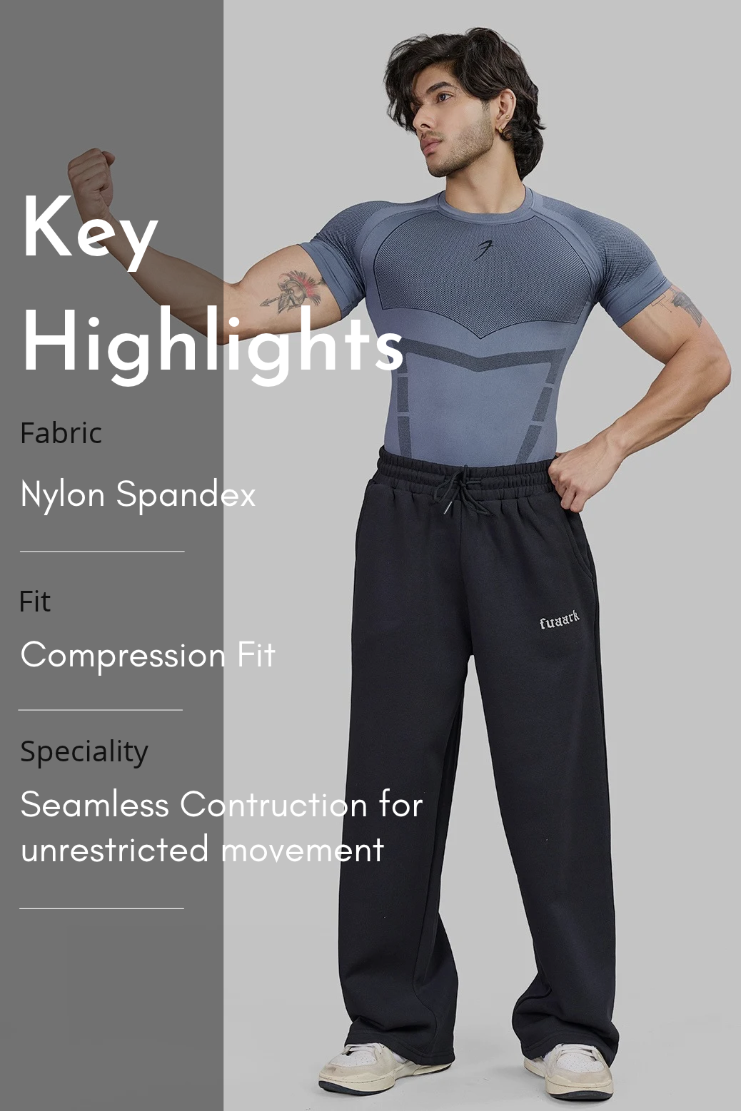 Alpha Seamless T-shirt Light Grey/Black