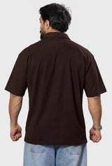 Off Duty Oversized Shirt Coffee