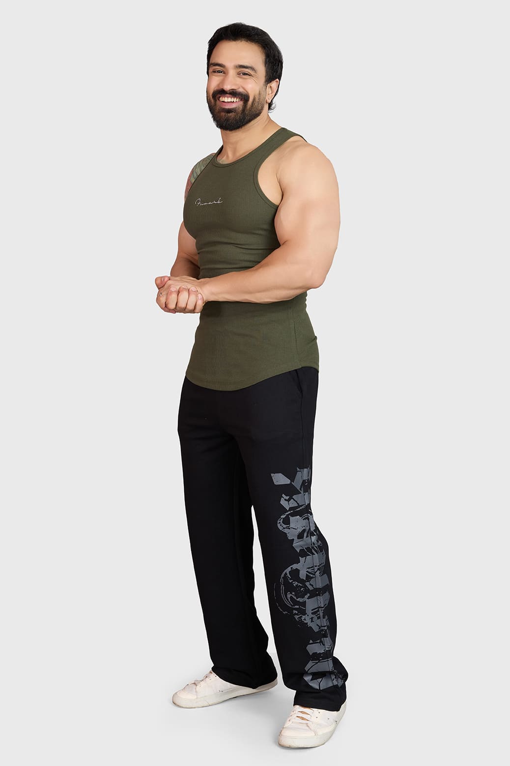 Ribbed Tank Olive