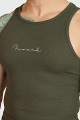 Ribbed Tank Olive