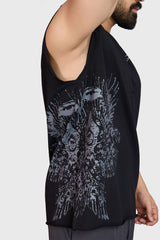 Raw Eagle Capsleeves Tank Black