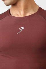 Structure Compression T-shirt Brown