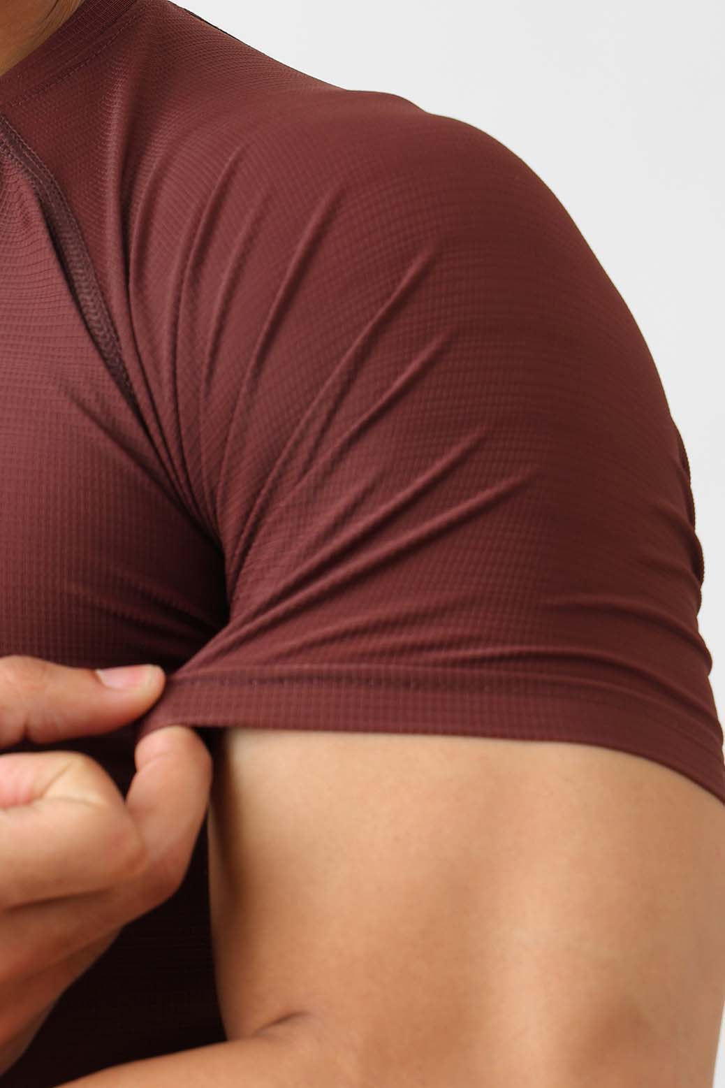 Structure Compression T-shirt Brown