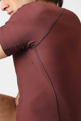 Structure Compression T-shirt Brown