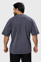 Shadow Washed Oversized T-shirt Dark Grey
