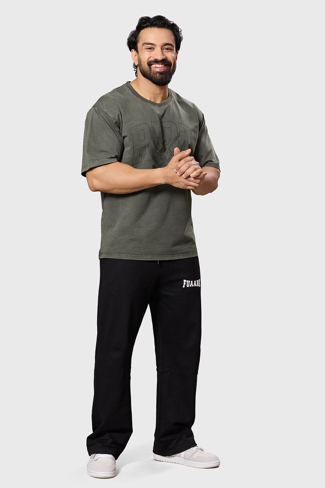 Shadow Washed Oversized T-shirt Olive