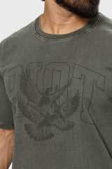 Shadow Washed Oversized T-shirt Olive