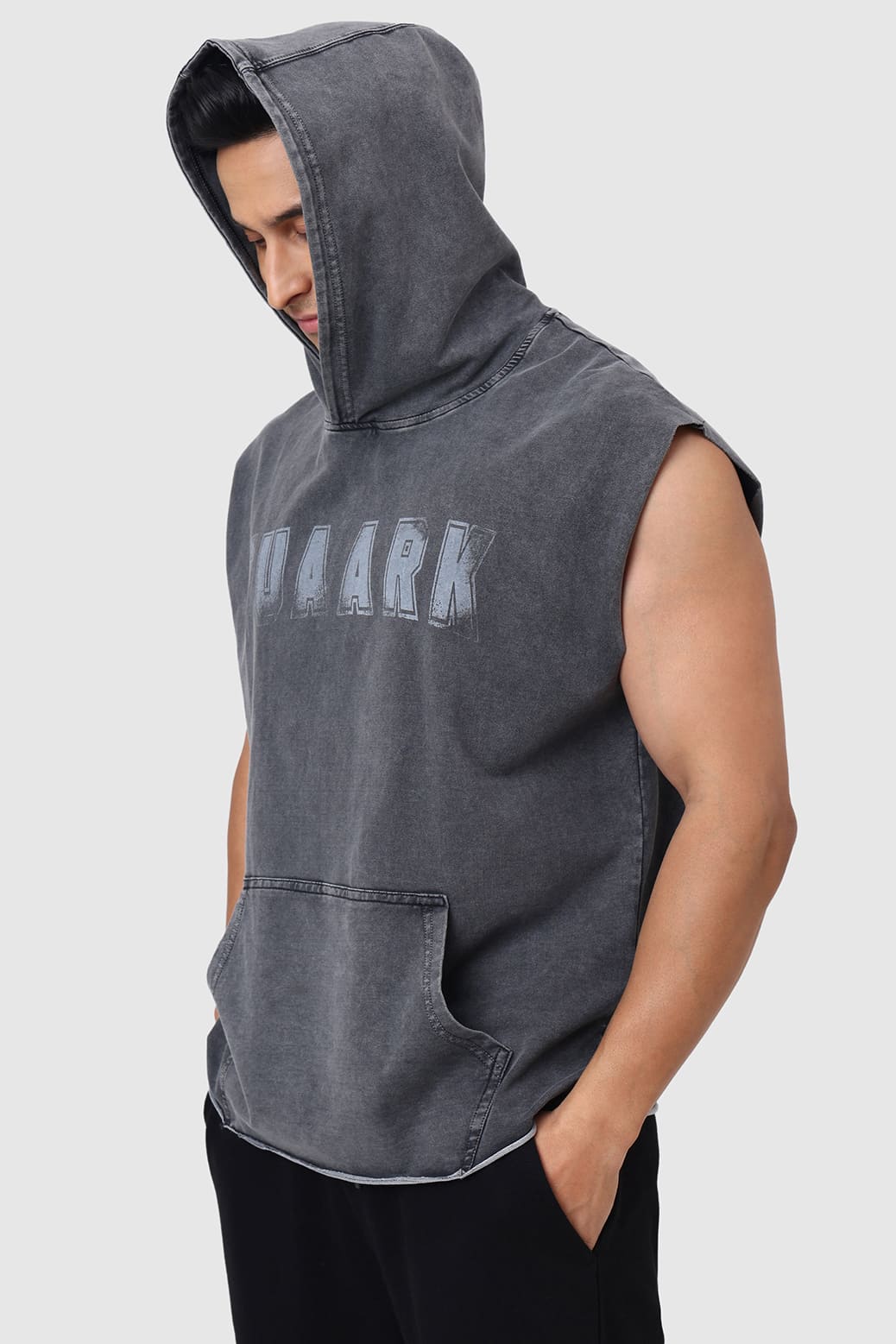 Shadow Washed Capsleeves Hoodie Dark Grey