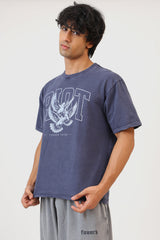 Shadow Washed Oversized T-shirt Navy