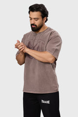 Shadow Washed Oversized T-shirt Brown