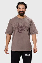 Shadow Washed Oversized T-shirt Brown