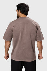 Shadow Washed Oversized T-shirt Brown