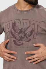 Shadow Washed Oversized T-shirt Brown