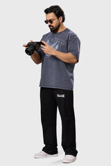 Shadow Washed Oversized T-shirt Dark Grey