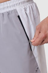 Snap Colourblock Shorts Light Grey
