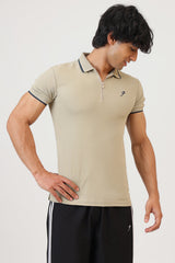 Stride Polo T-shirt Beige