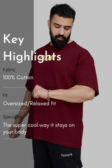 Trendsetter Oversized T-shirt Maroon