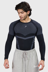 Alpha Seamless Fullsleeves T-shirt Black