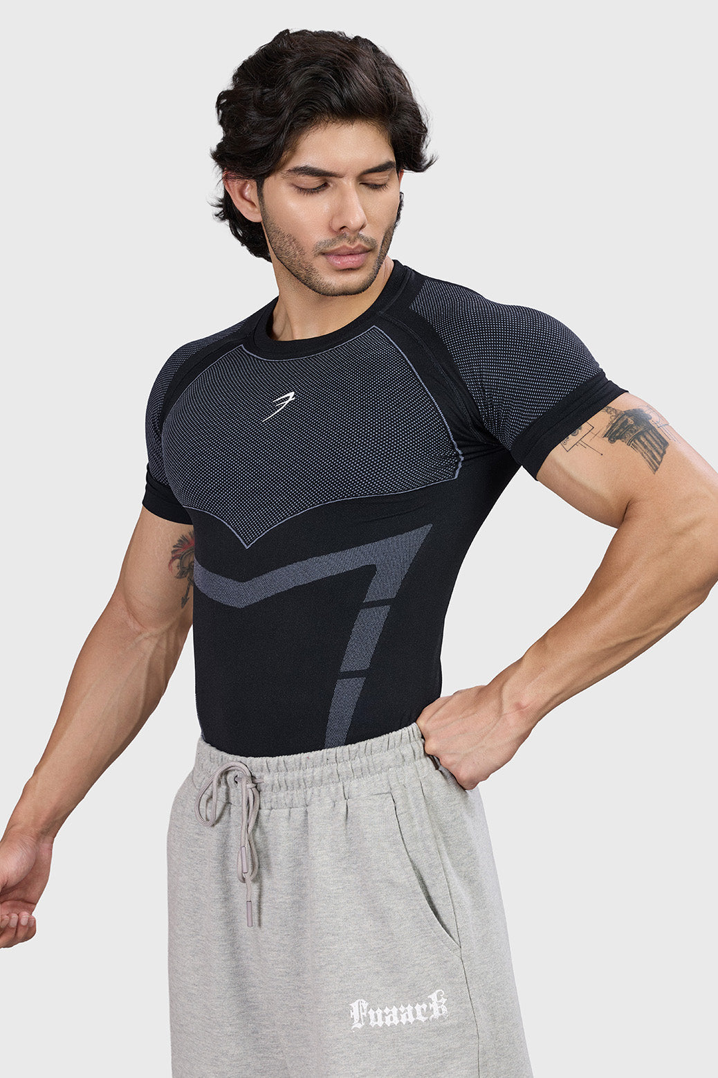 Alpha Seamless T-shirt Black/Light Grey