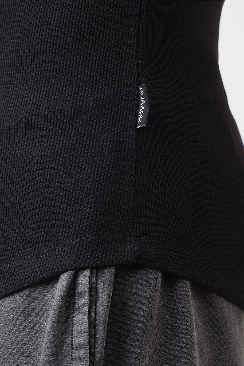Essential Ribbed Tank Black