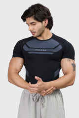 Flux Seamless T-shirt Black/Light Grey