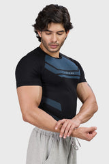 Flux Seamless T-shirt Black/Sea Green