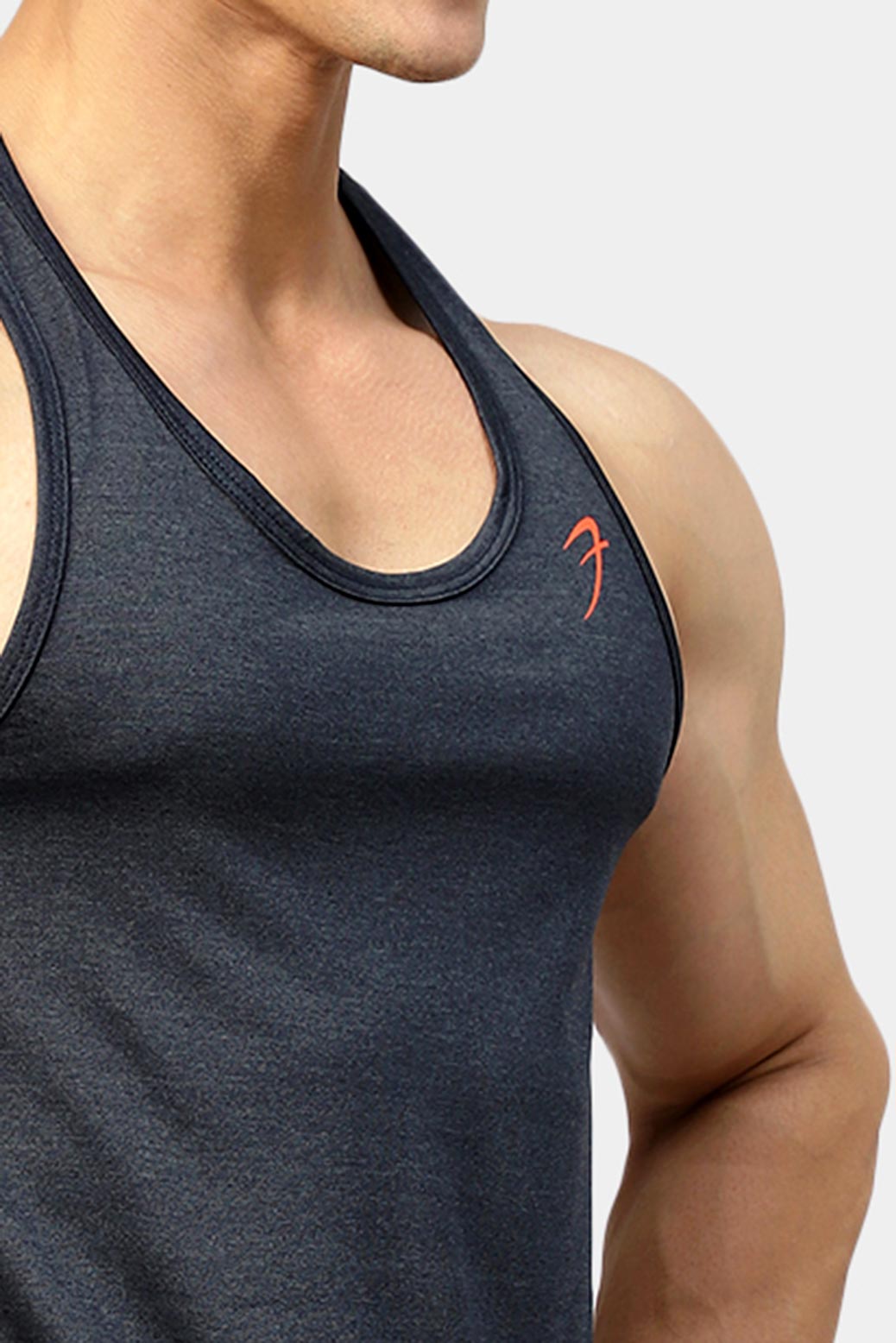 Bold Melange Tank Dark Grey