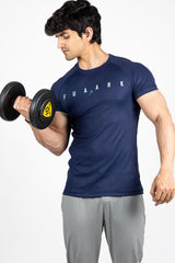 Checks T-shirt Navy