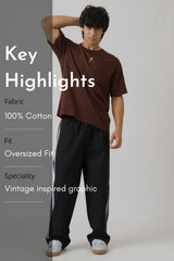 Power Oversized T-shirt Coffee