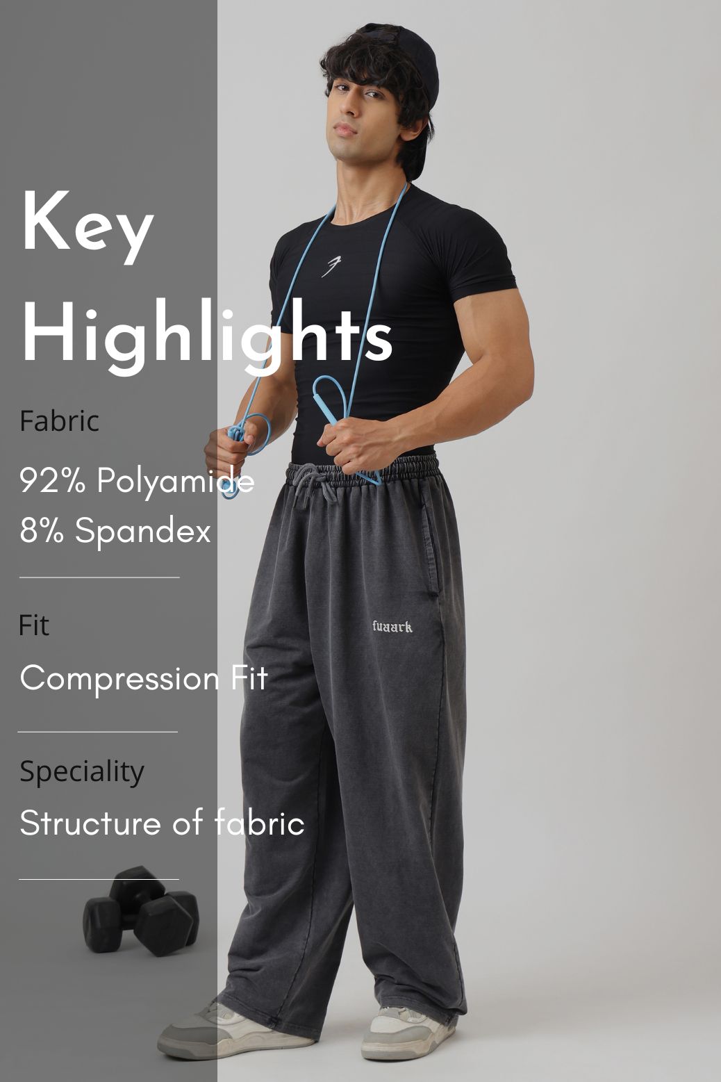 Structure Compression T-shirt Black